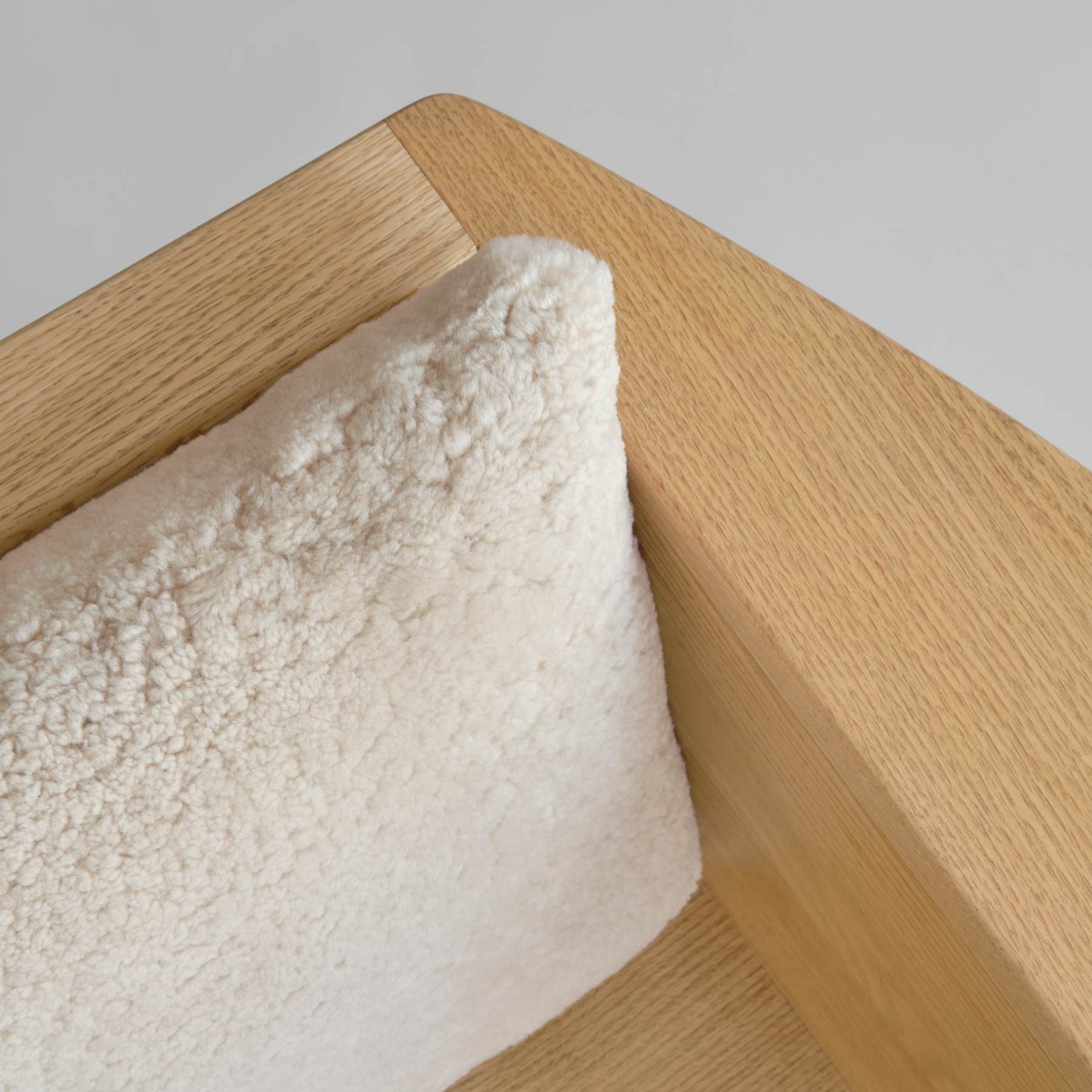 Makura Rectangular Cushion 11 - Sandshell Sheepskin*