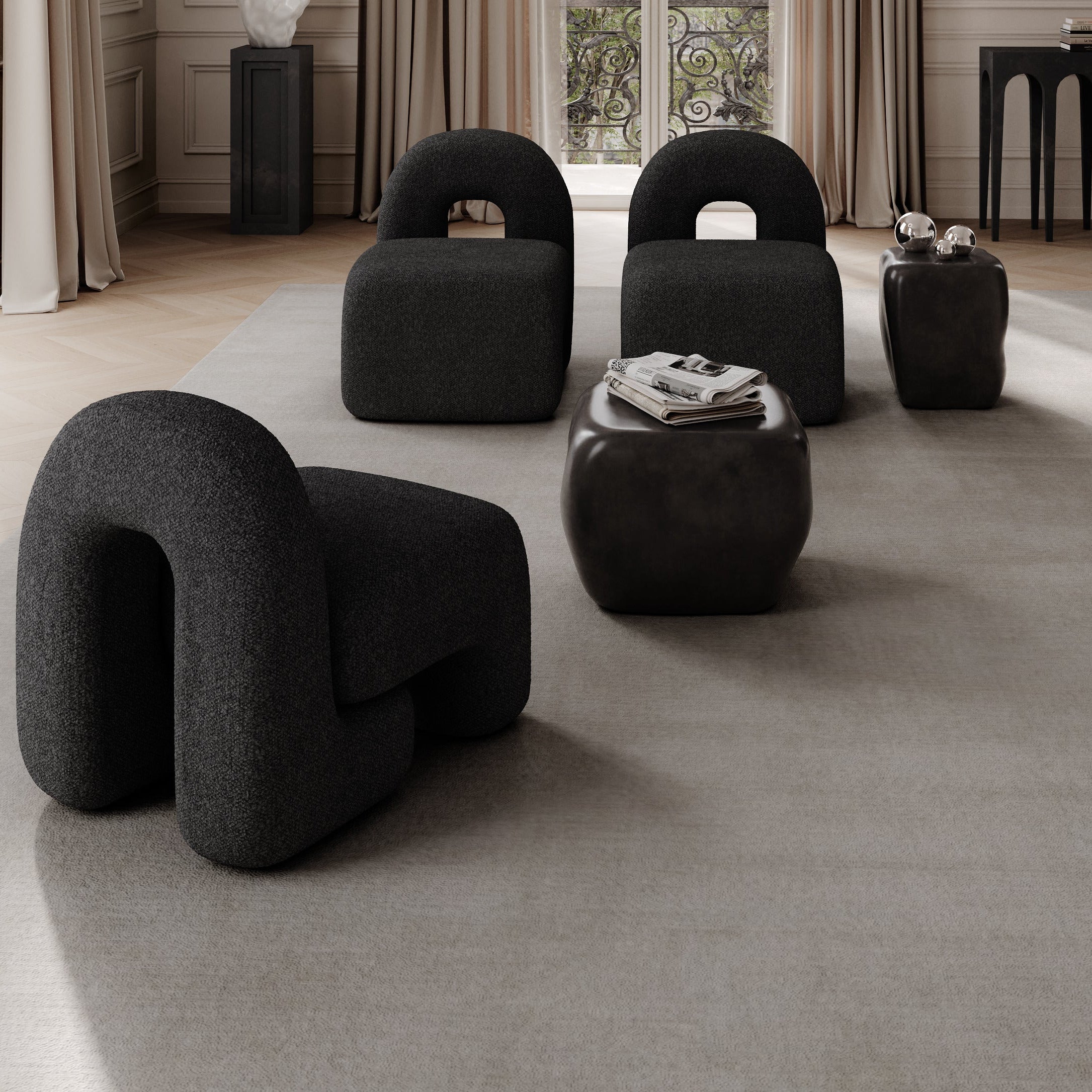 Ishi Coffee Table, Medio - High Glaze Coffee * Pre-order