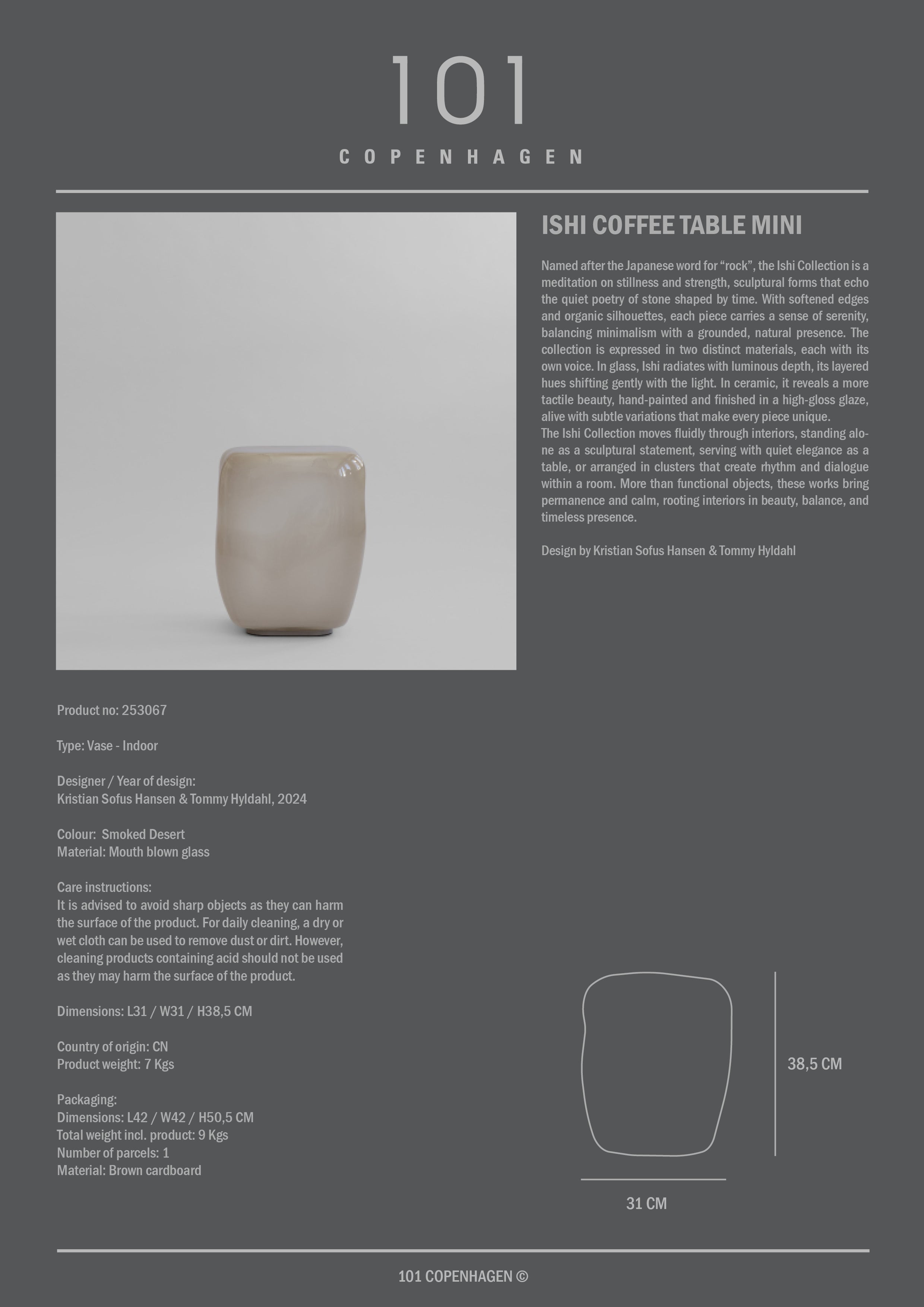 Ishi Coffee Tables, Mini - Smoked Desert * Pre-order