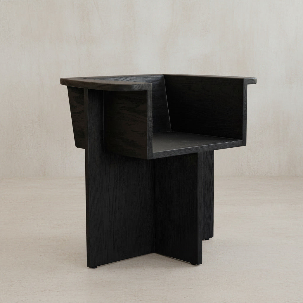 Brutus Dining Chair - Coffee Black Oak