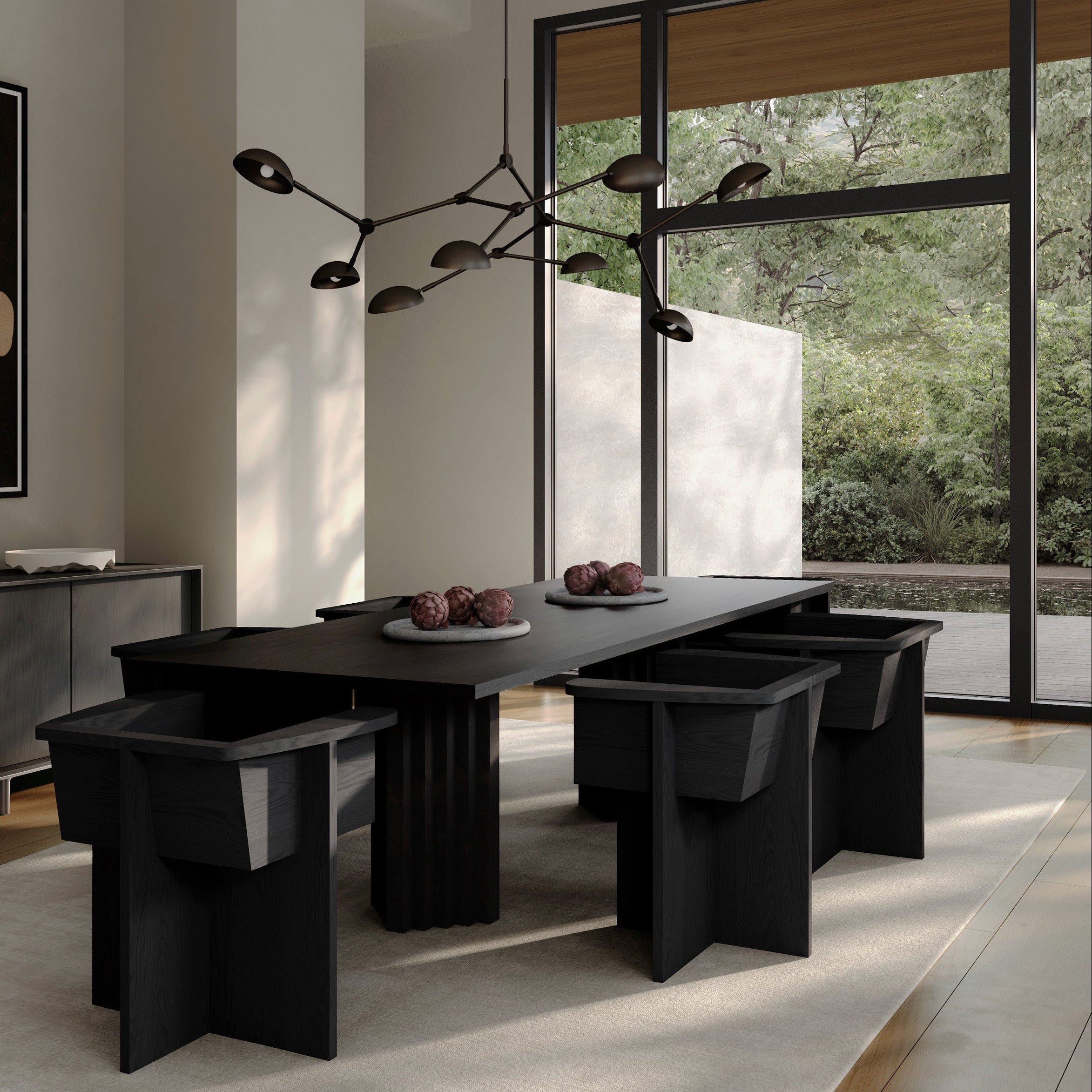 Brutus Dining Chair - Coffee Black Oak