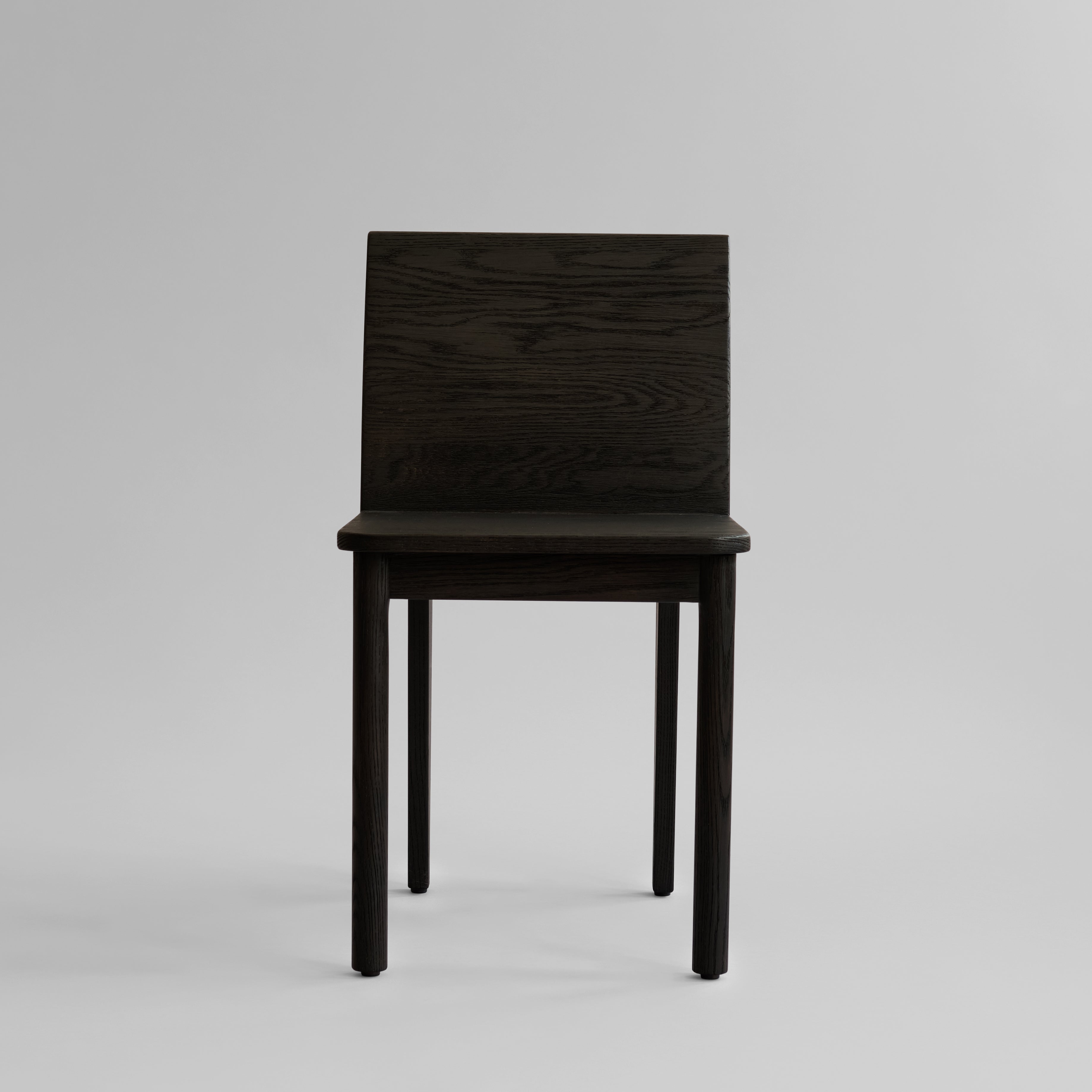 Brutus Slim Dining Chair - Coffee Black Oak