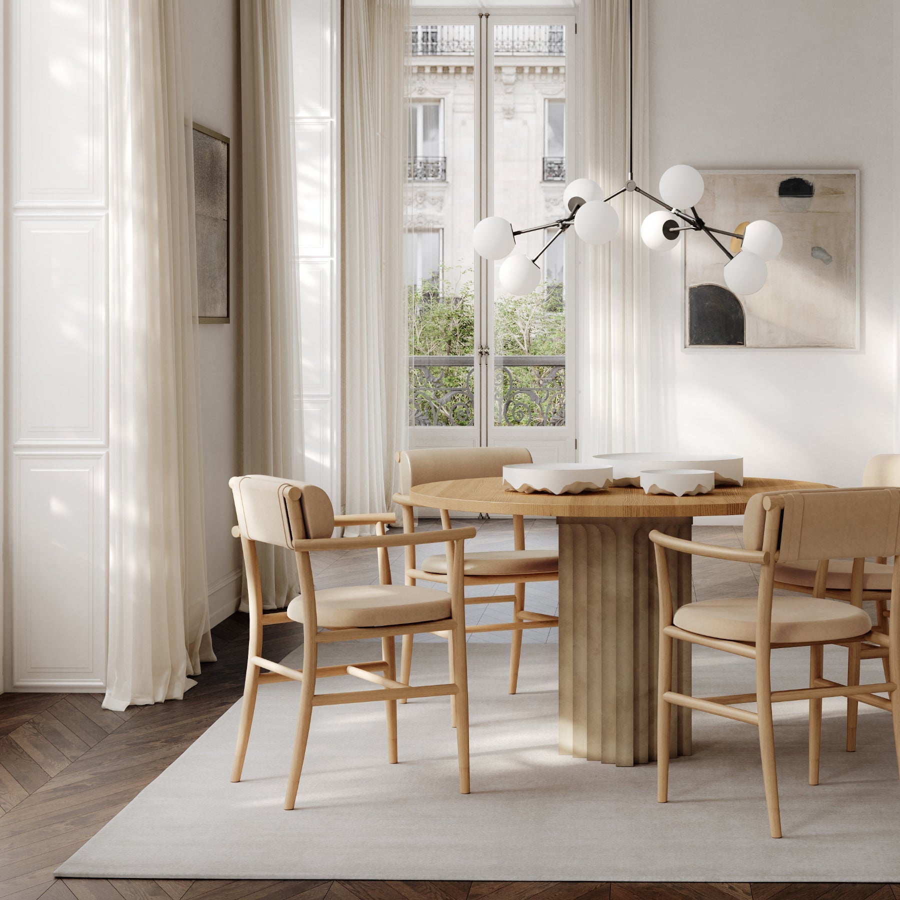 Arc Dining Table, 47"Ø - Natural Oak *Made to Order