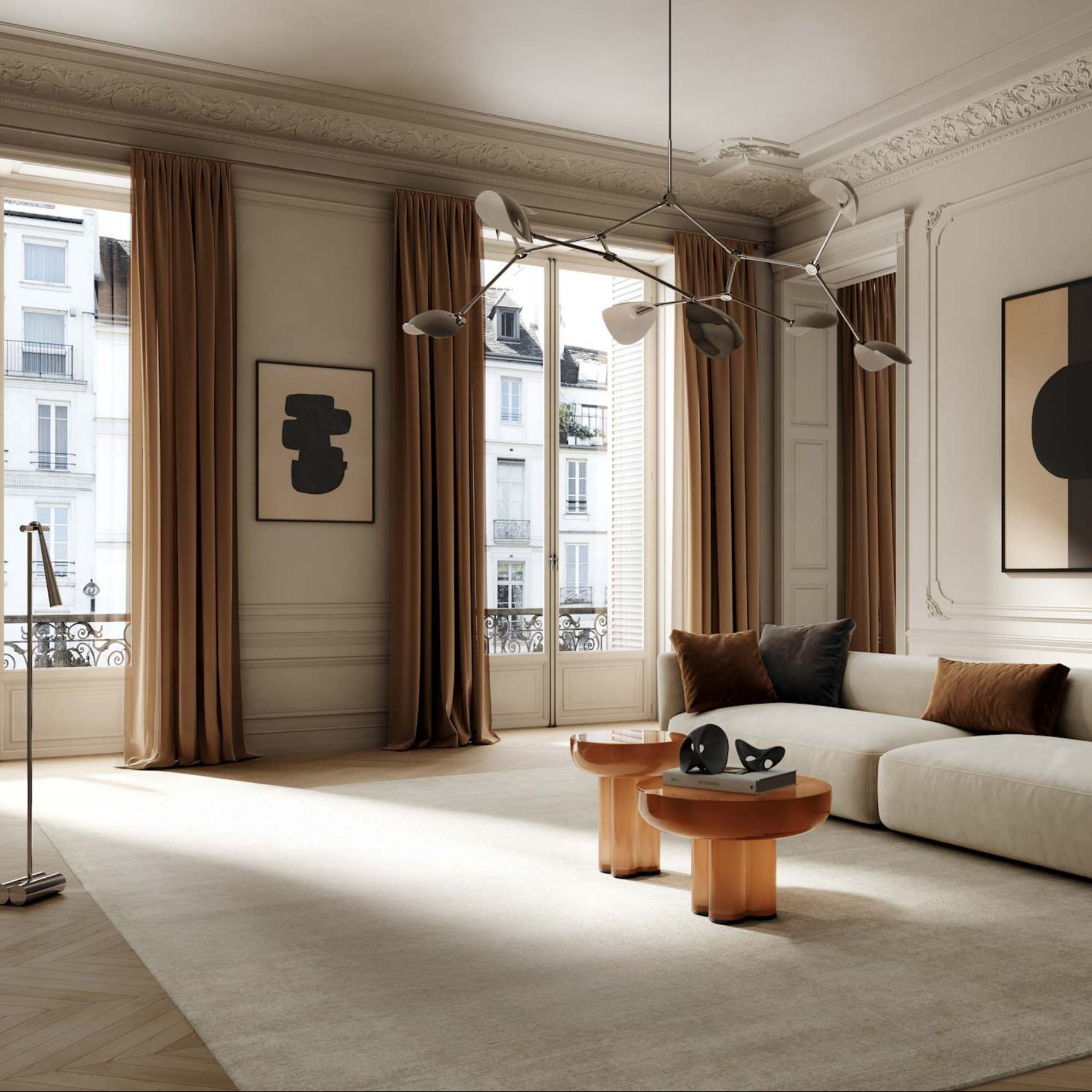 Crown Table Glass, Low - Caramel *Pre-order