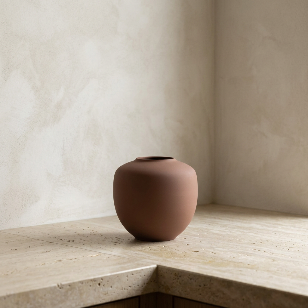 Sunao Vase, Medio - Almond