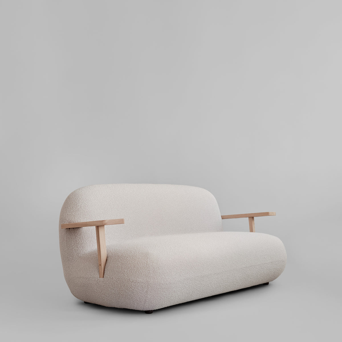Toe Sofa - Natural Oak / Off White
