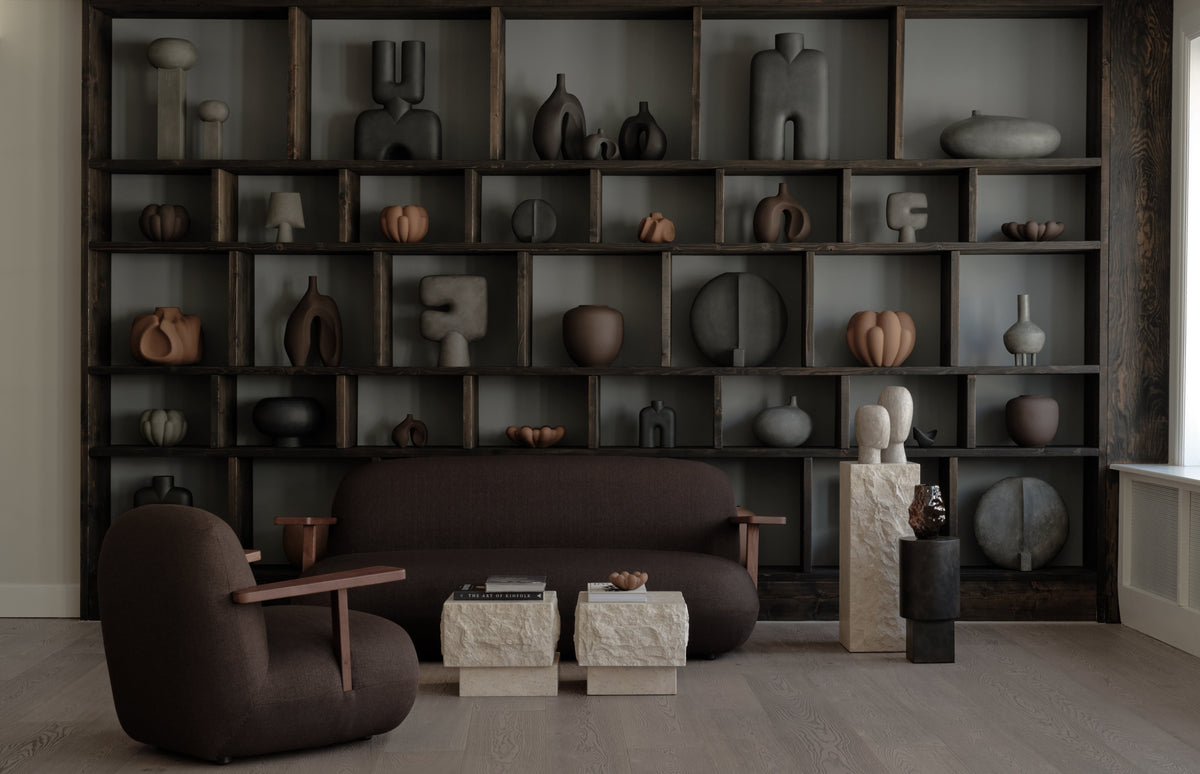 Toe Sofa - Classic Brown Oak / Dark Brown