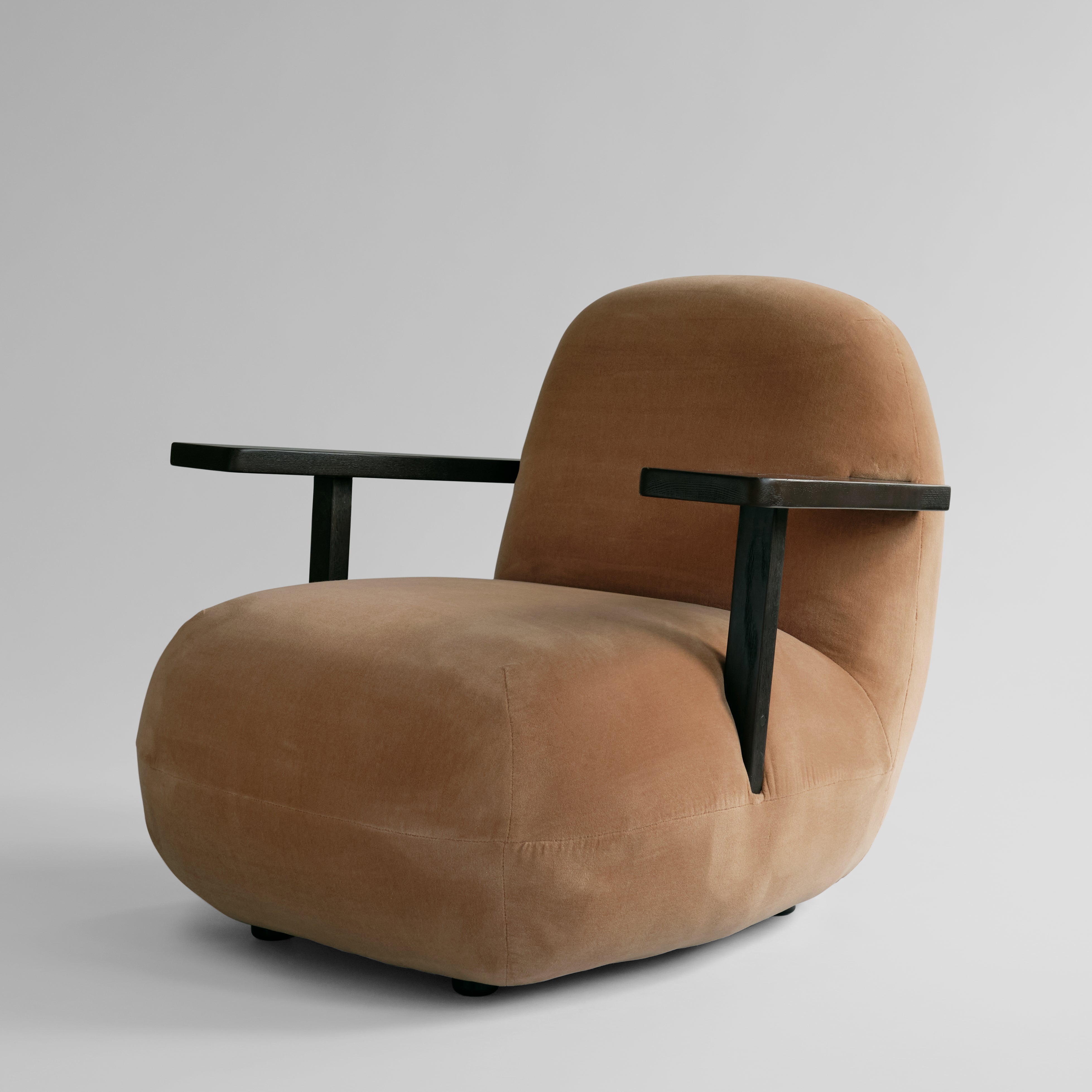 Toe Chair Armrest - Coffee Black Oak / Desert