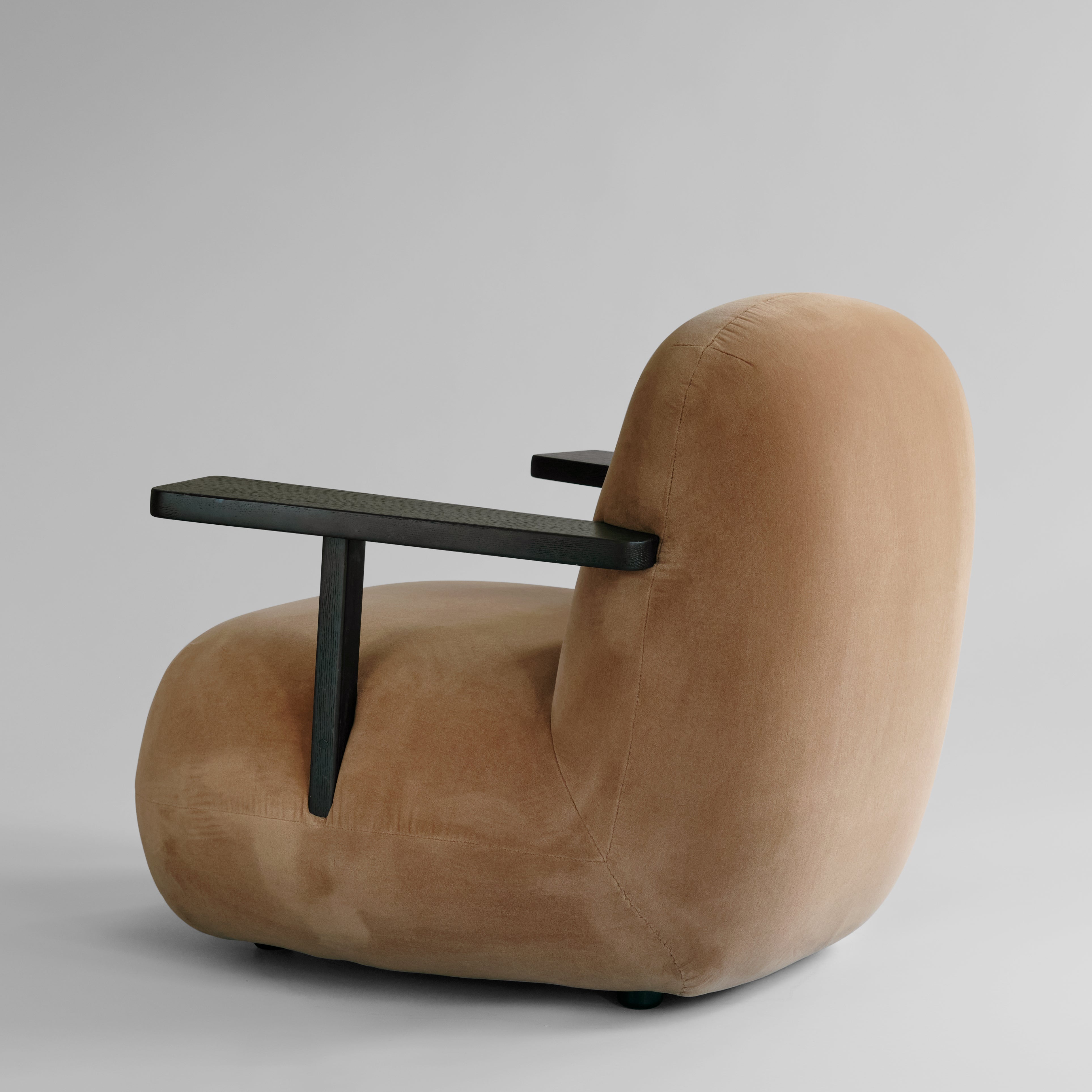 Toe Chair Armrest - Coffee Black Oak / Desert