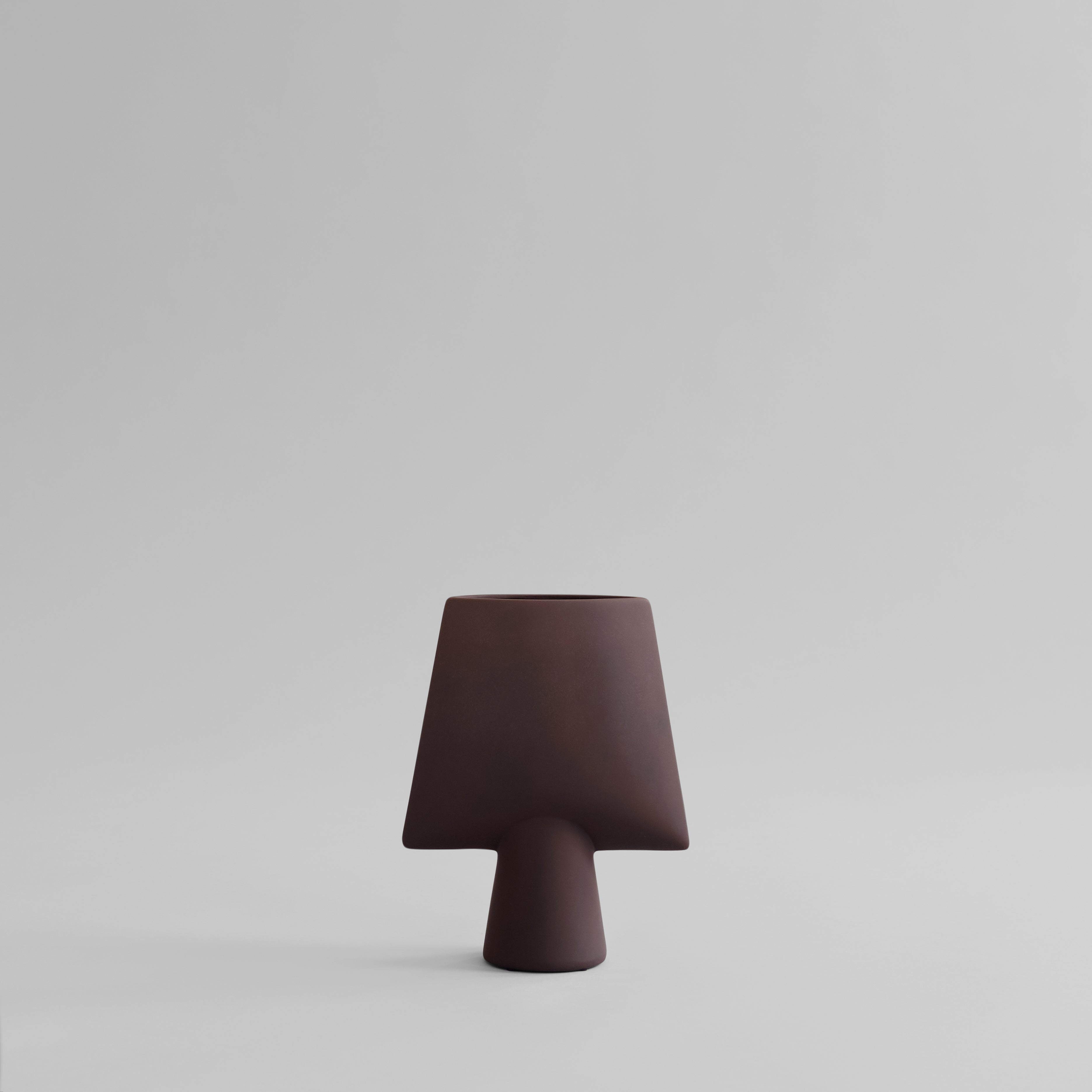 Sphere Vase Square, Mini Ð Chocolate Brown