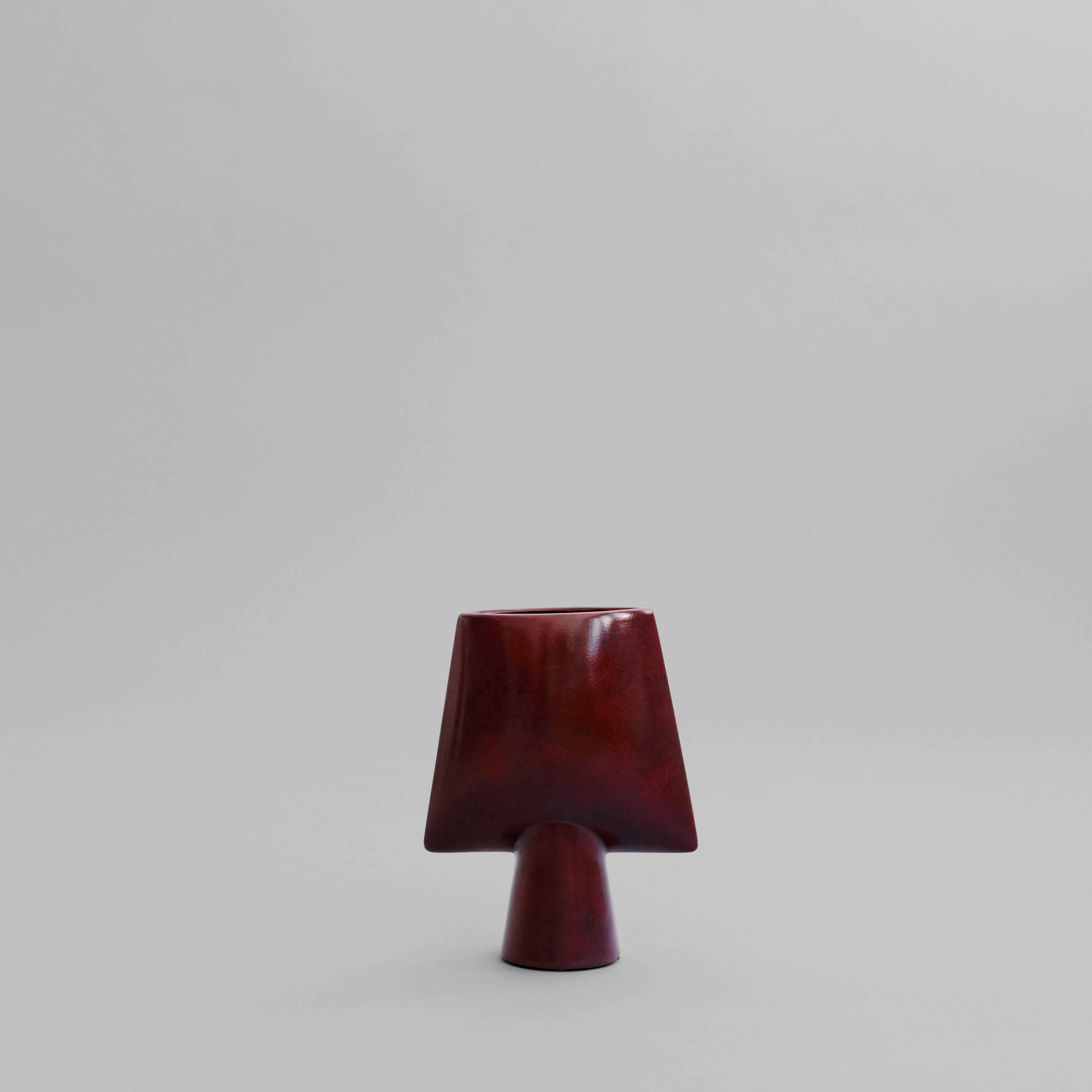 Sphere Vase Square, Mini Ð Maroon