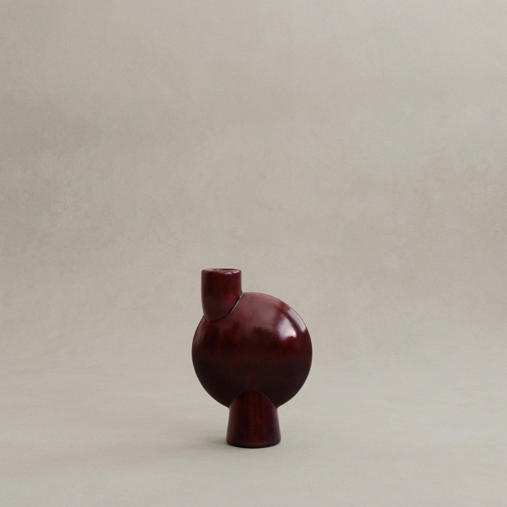 Sphere Vase Bubl, Medio Ð Maroon