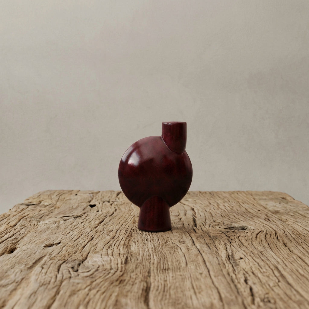 Sphere Vase Bubl, Medio - Maroon