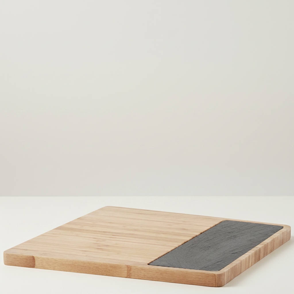 Twin serving tray bamboo