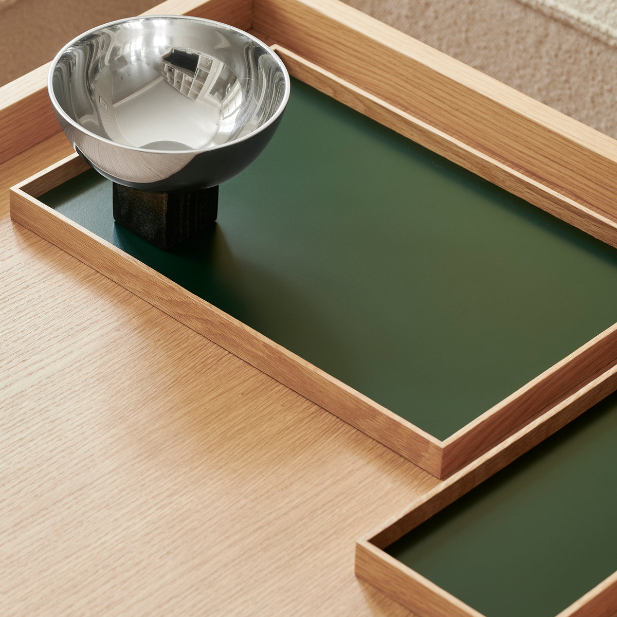 FRAME tray medium, oak/green