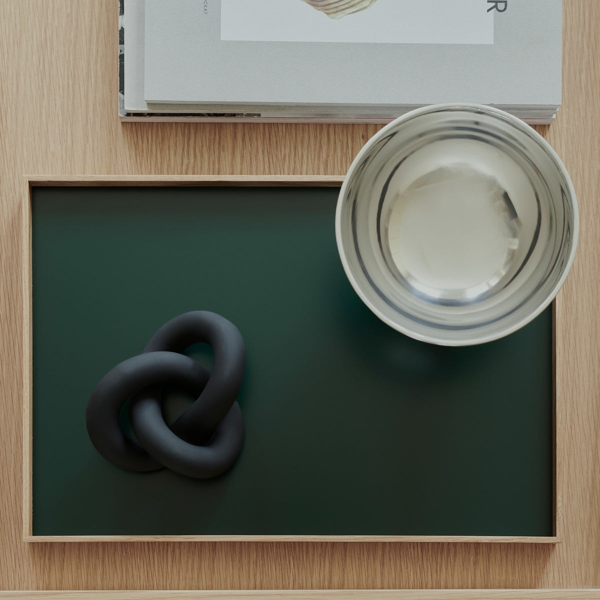 FRAME tray medium, oak/green