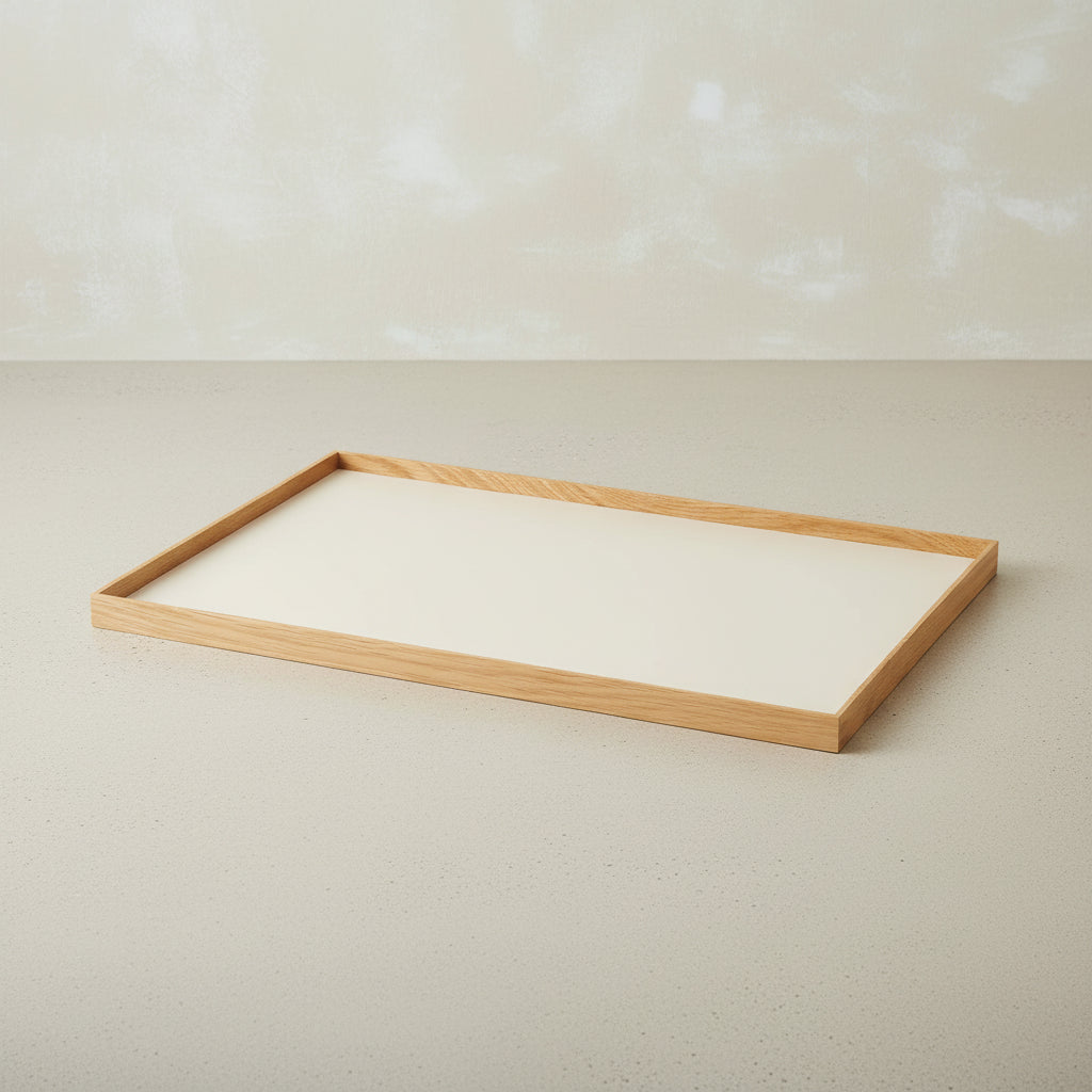 FRAME tray medium, oak/beige