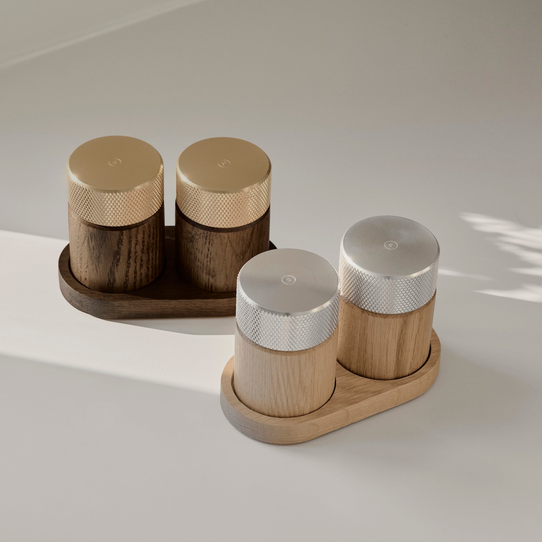 SINA salt & pepper mill set - oak/steel*