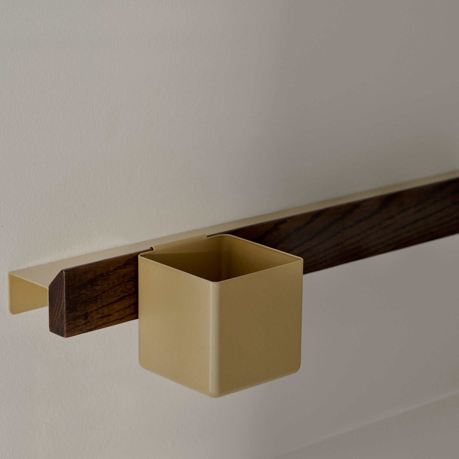 FLEX Wall System - Dark Oak & Brass