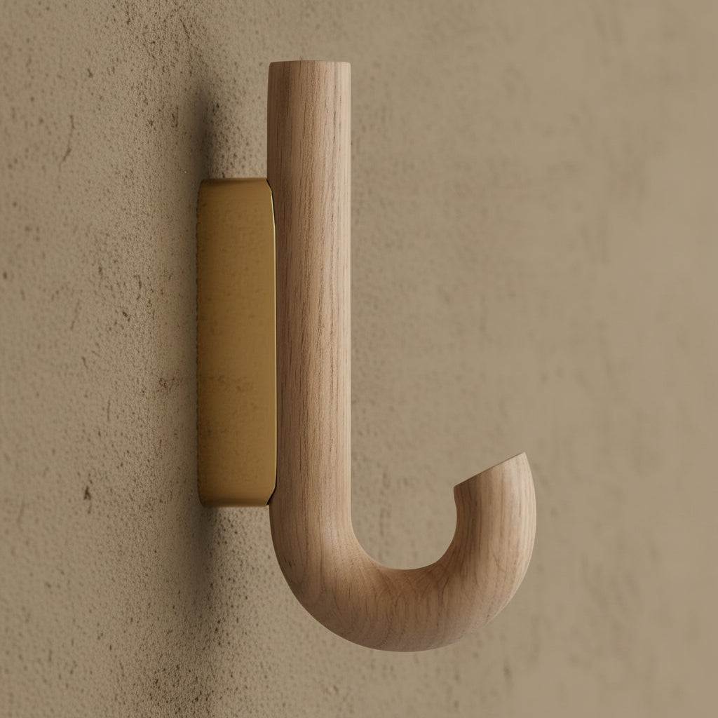 HOOK  Mini, oak-brass