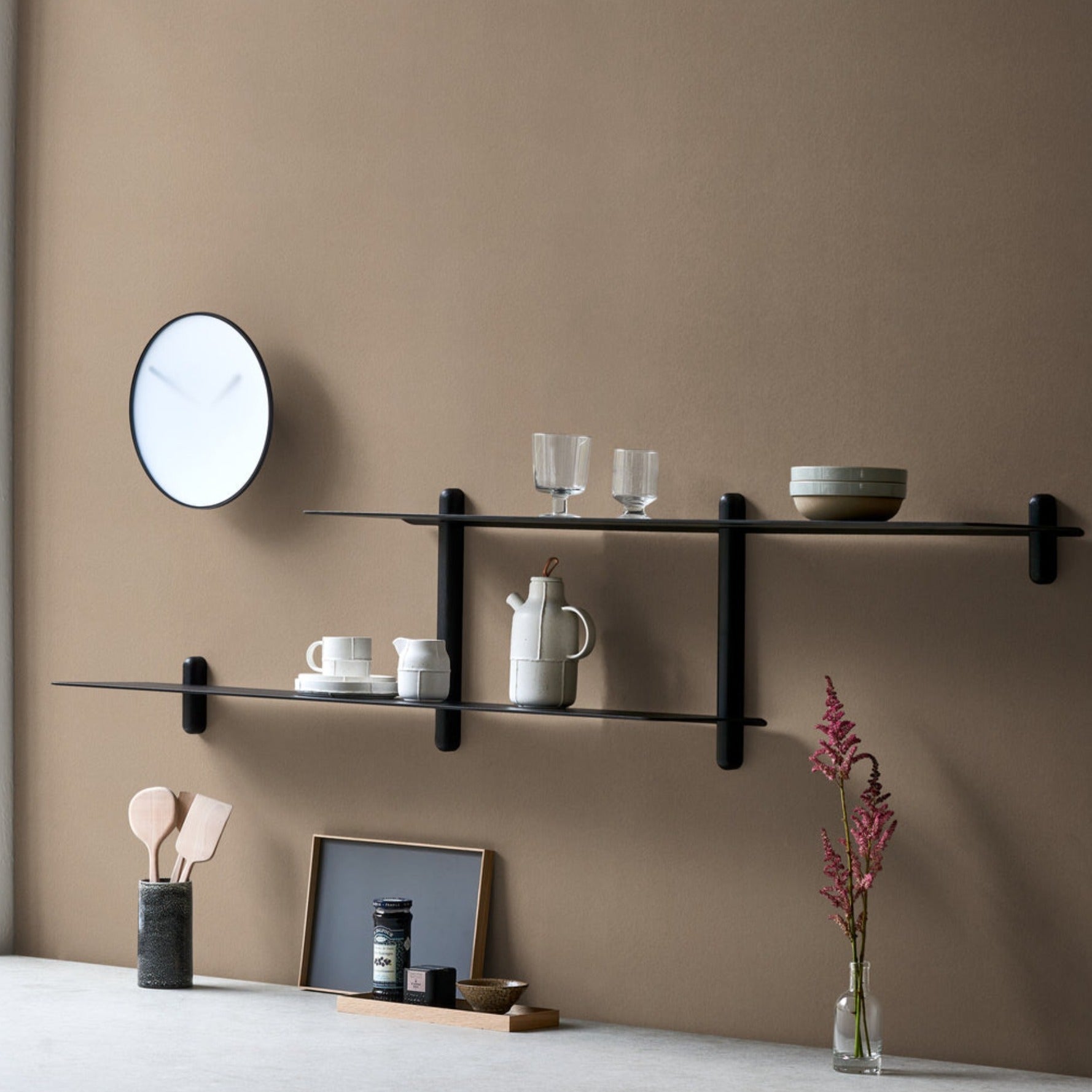 NIVO Shelf Large H - black ash / black