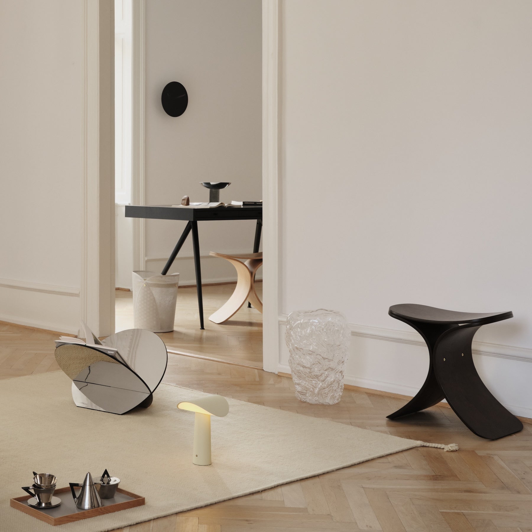 Silia Magazine Holder, Stainless Steel