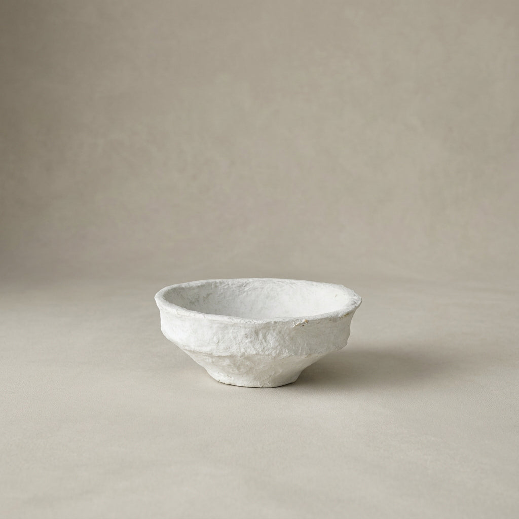 SUSTAIN Sculptural Bowl, small white