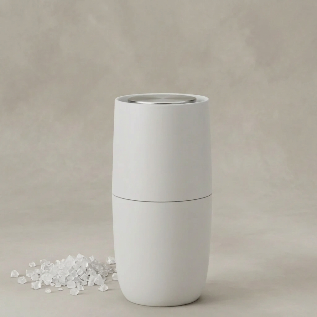 Norman Foster salt mill light grey
