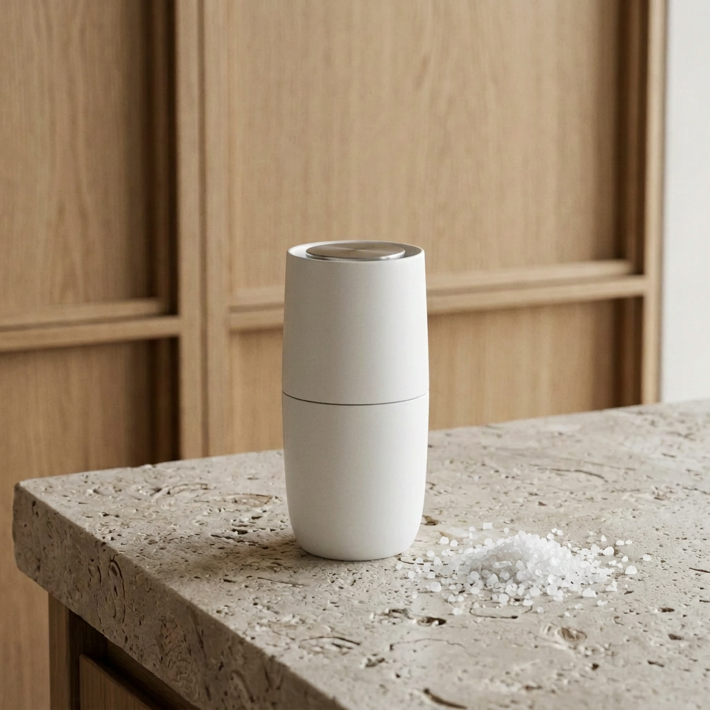 Norman Foster salt mill light grey