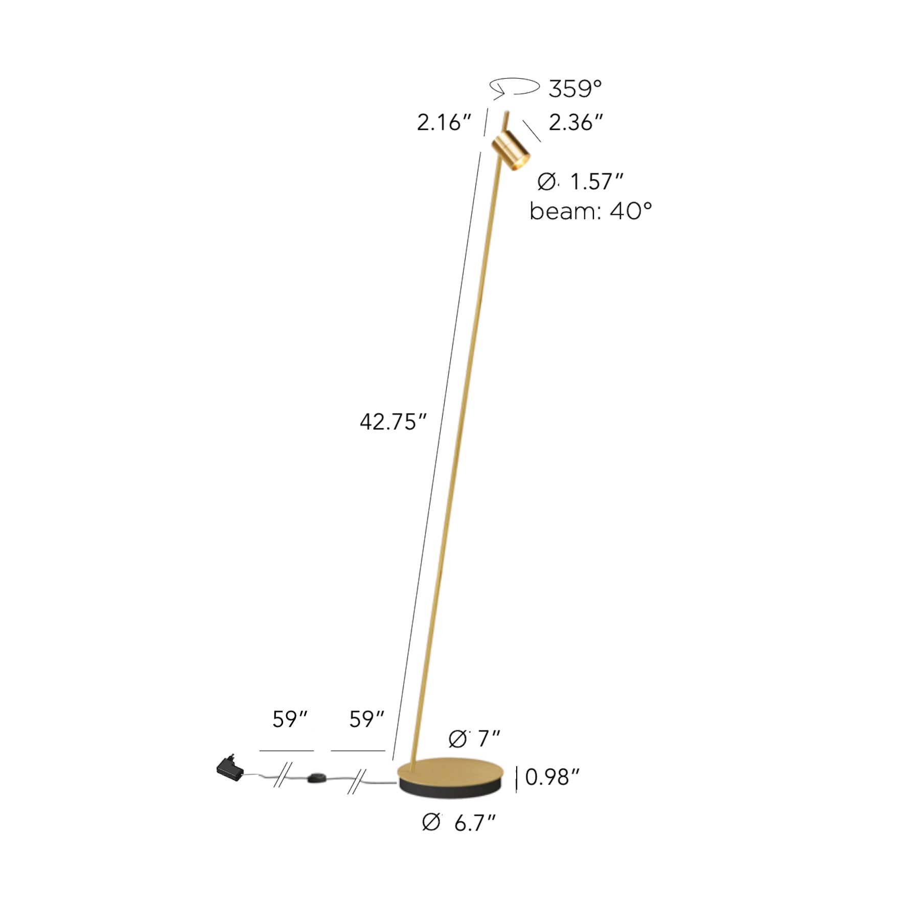 Aude Floor Lamp - 5 Finish Options*
