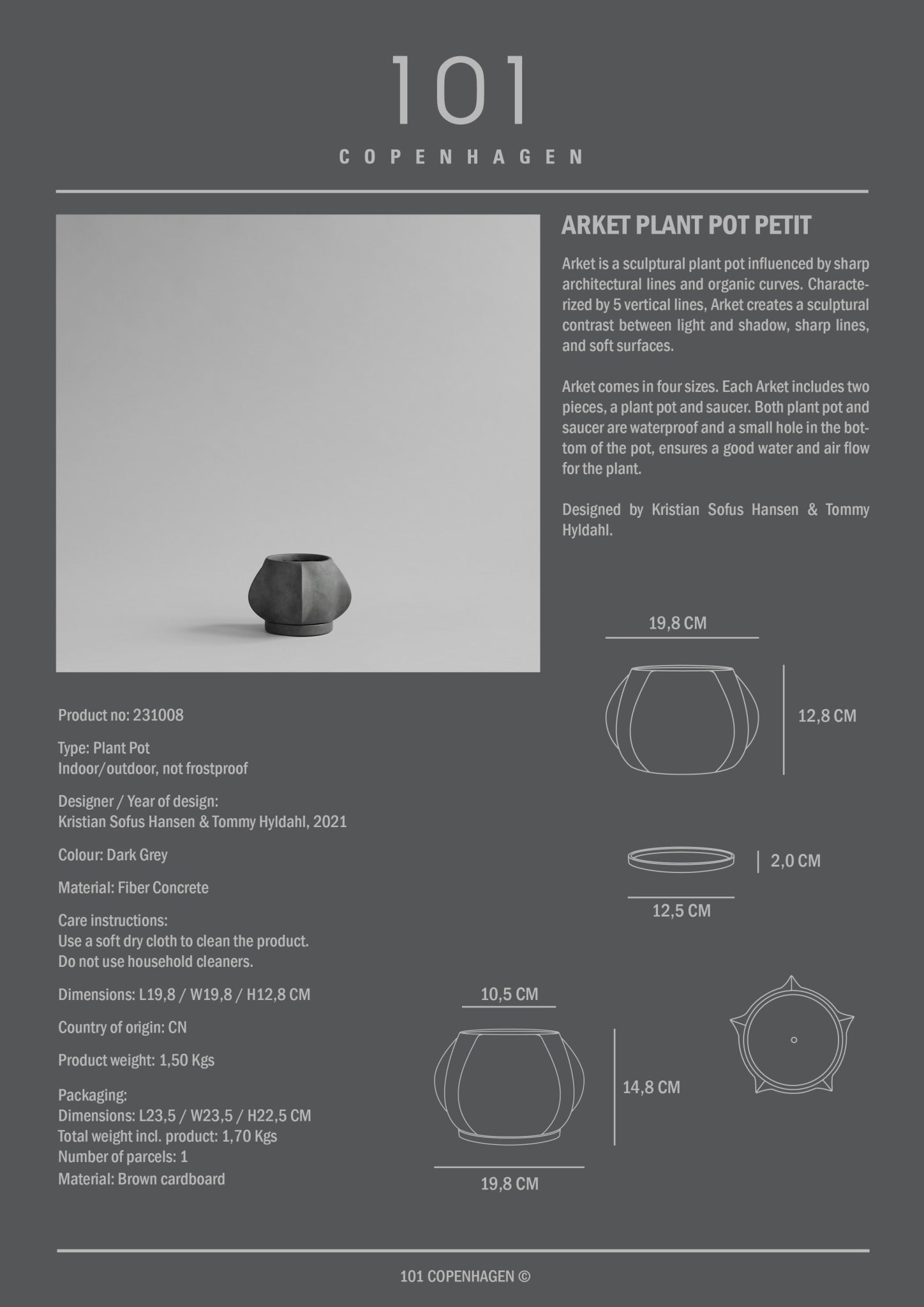 Arket Plant Pot, Petit - Thumbnail 2