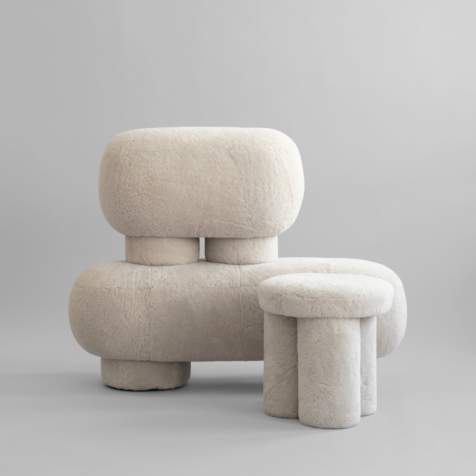 Big Foot Bench, Petit  - Sandshell Sheepskin