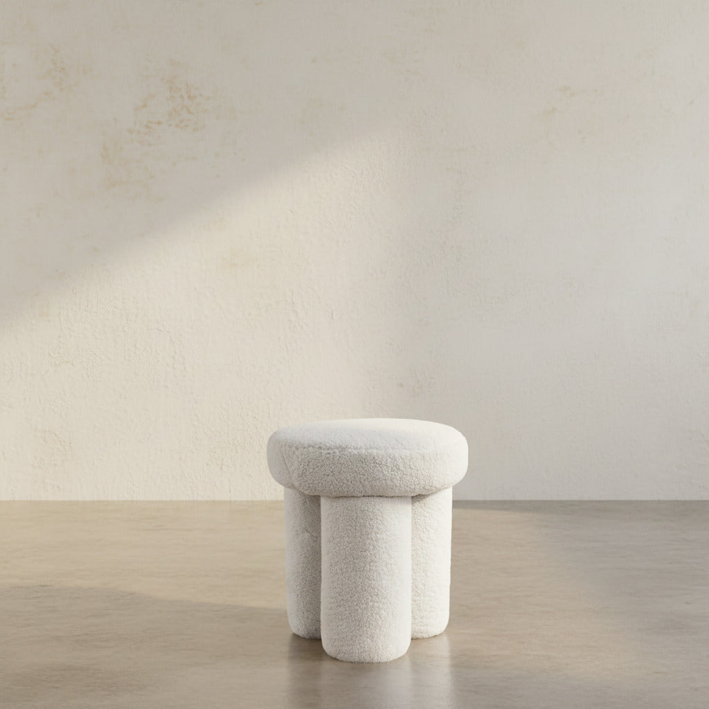 Big Foot Stool - Sheep Skin Off-White