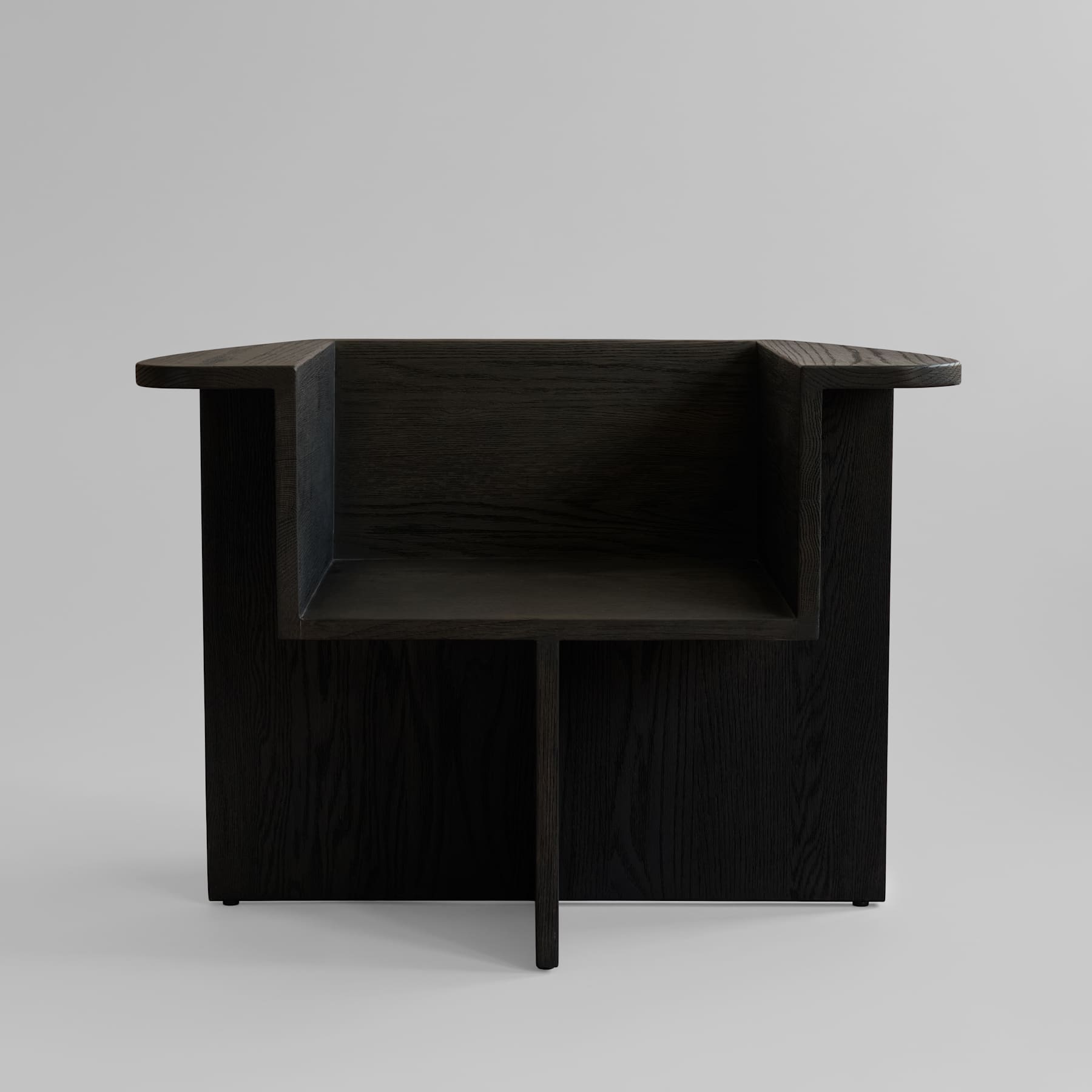 Brutus Lounge Chair - Coffee-Black Oak