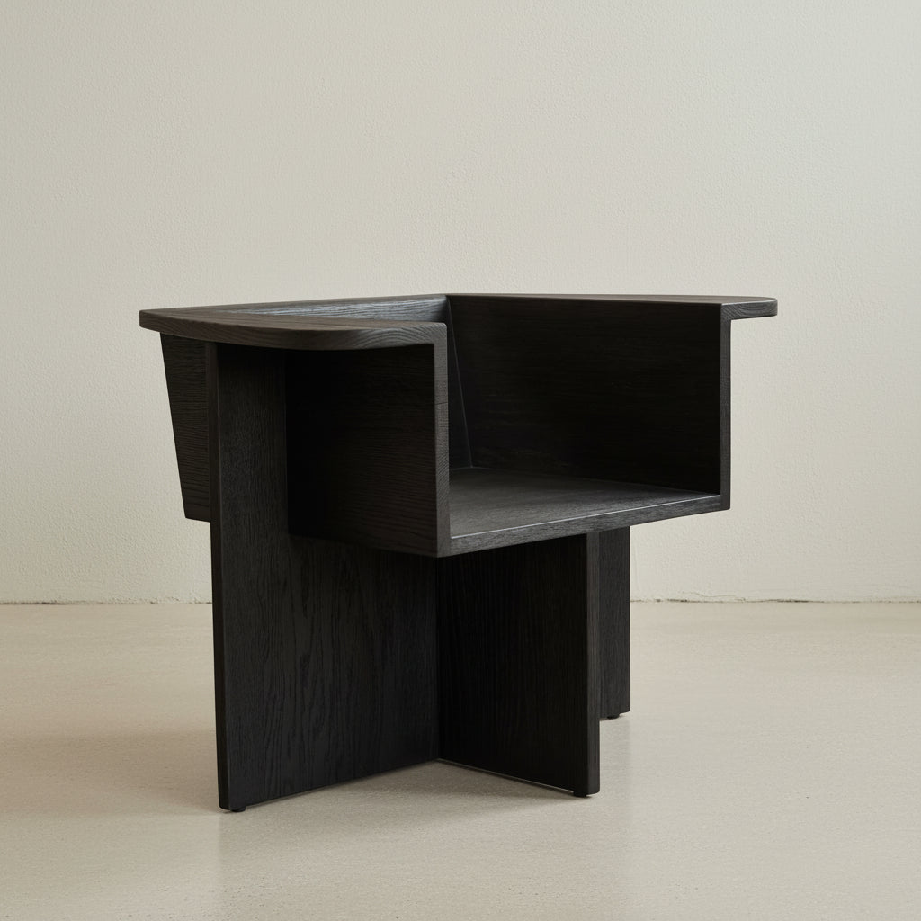 Brutus Lounge Chair - Coffee-Black Oak