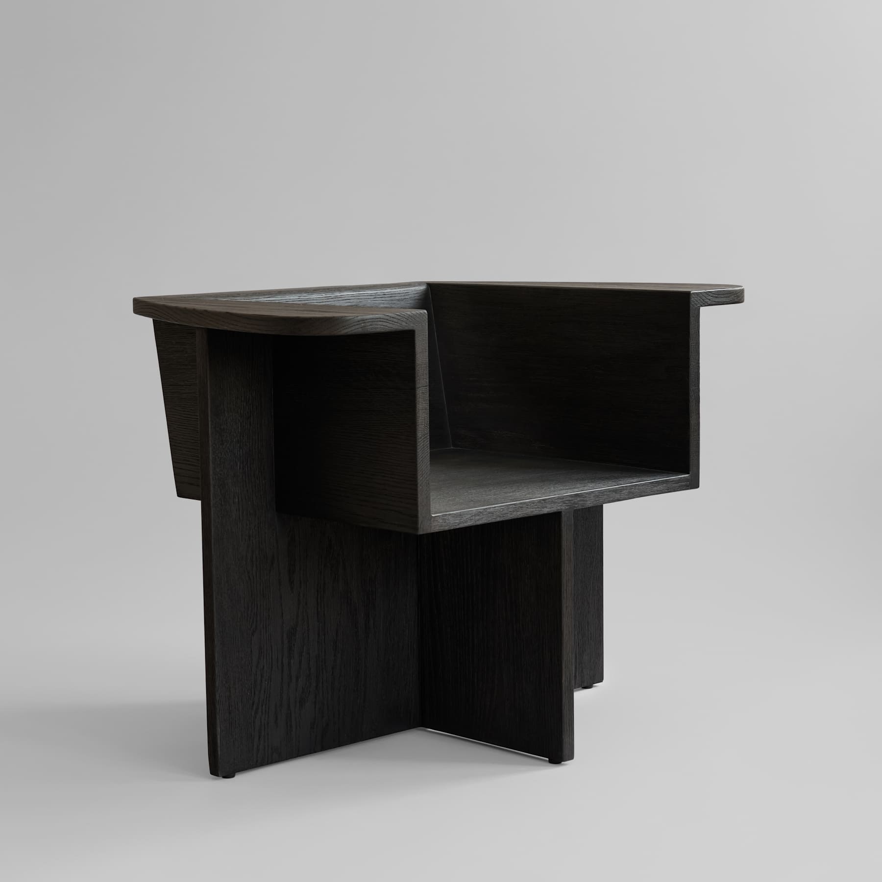 Brutus Lounge Chair - Coffee-Black Oak