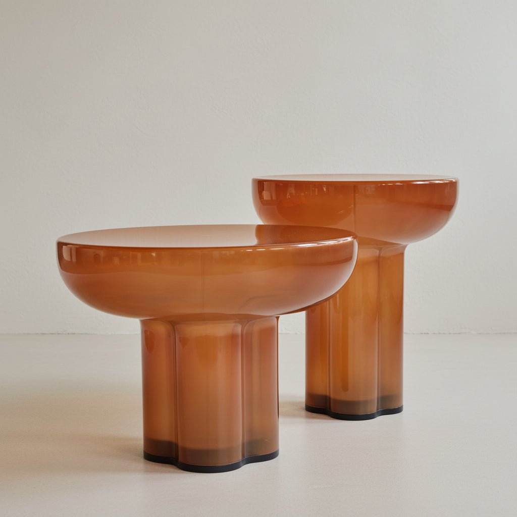 Crown Table Glass, Tall - Caramel
