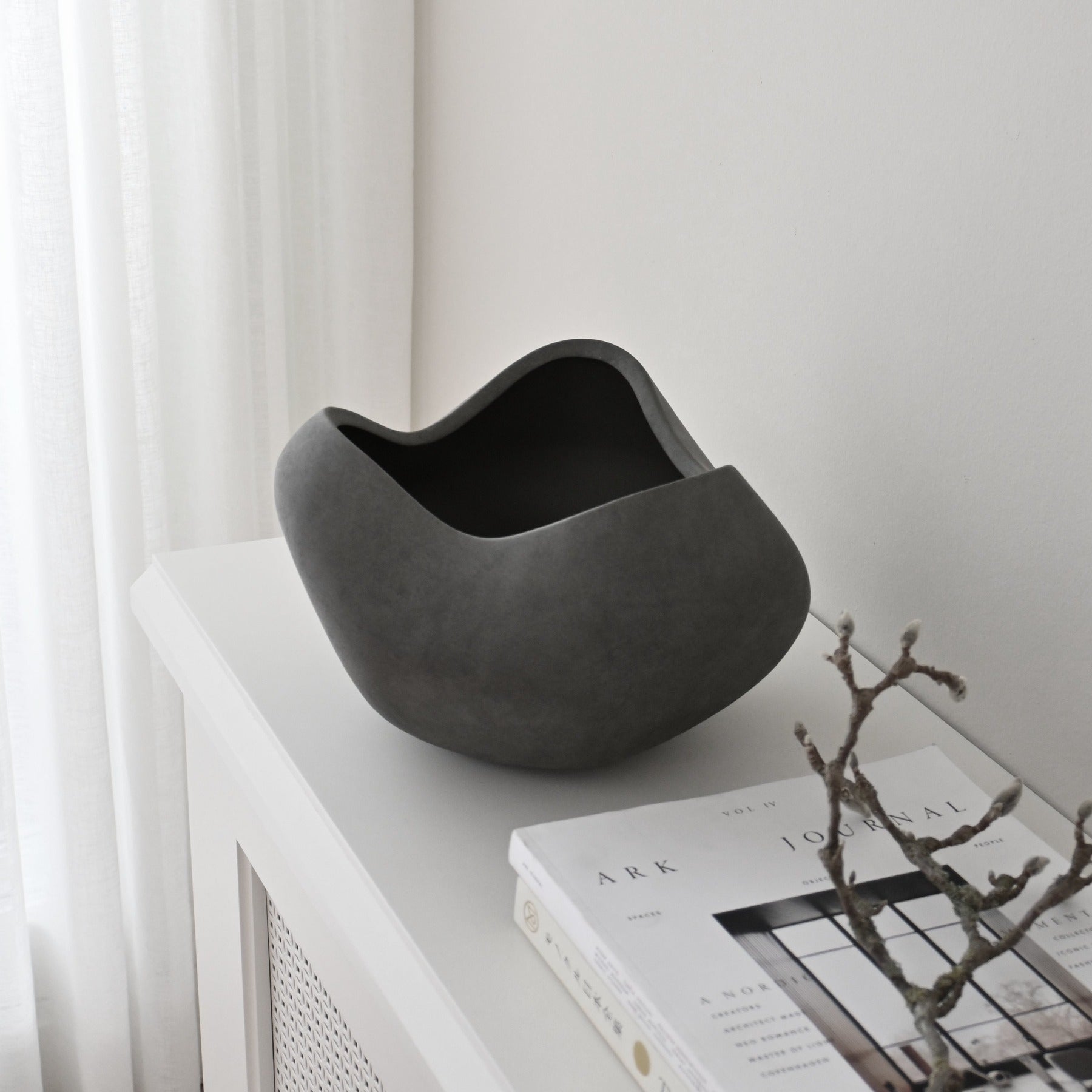 Curve Bowl, Big - Dark Grey