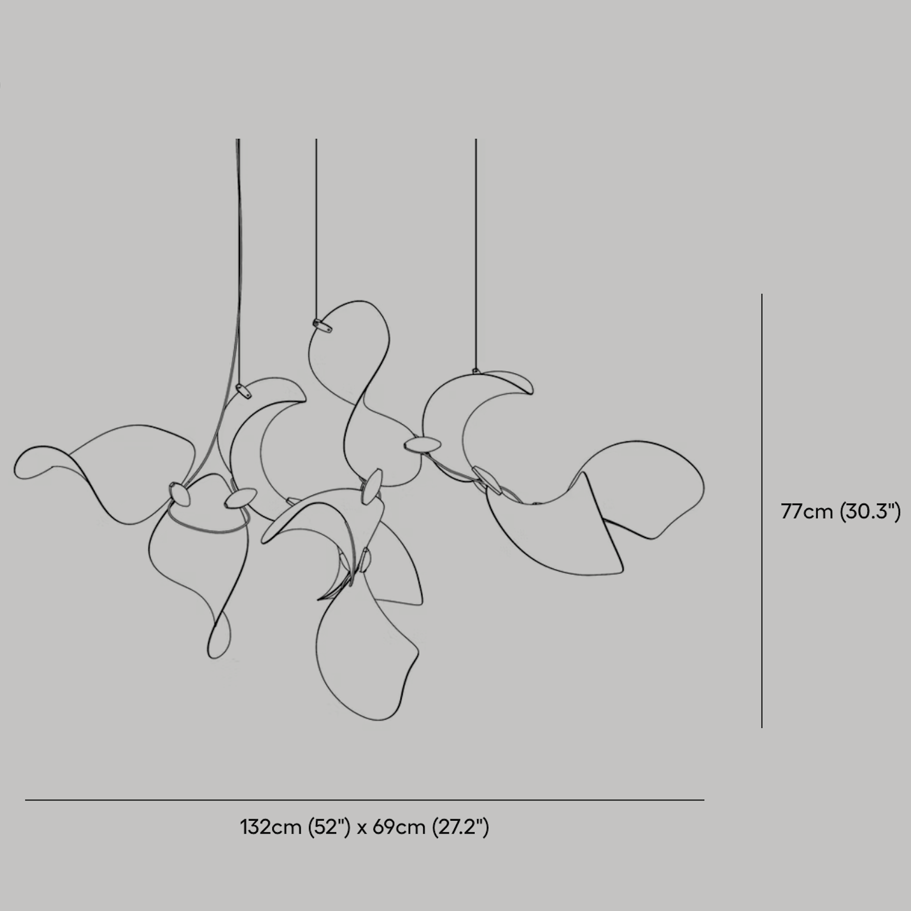 Dune 10 Cluster Chandelier - 5 Finish Options*
