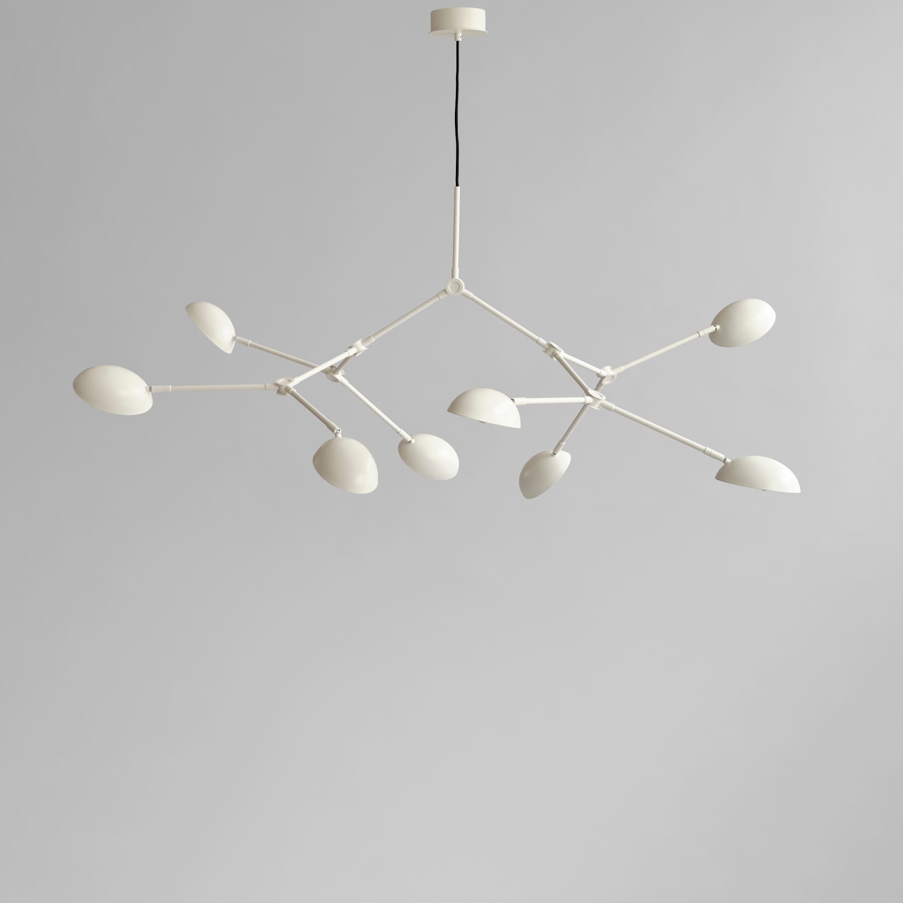 Drop Chandelier - White with 2 Cord Options