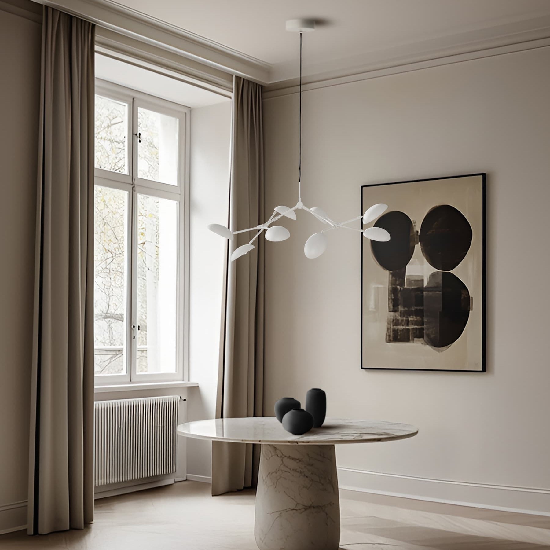 Drop Chandelier, Mini - White, UL
