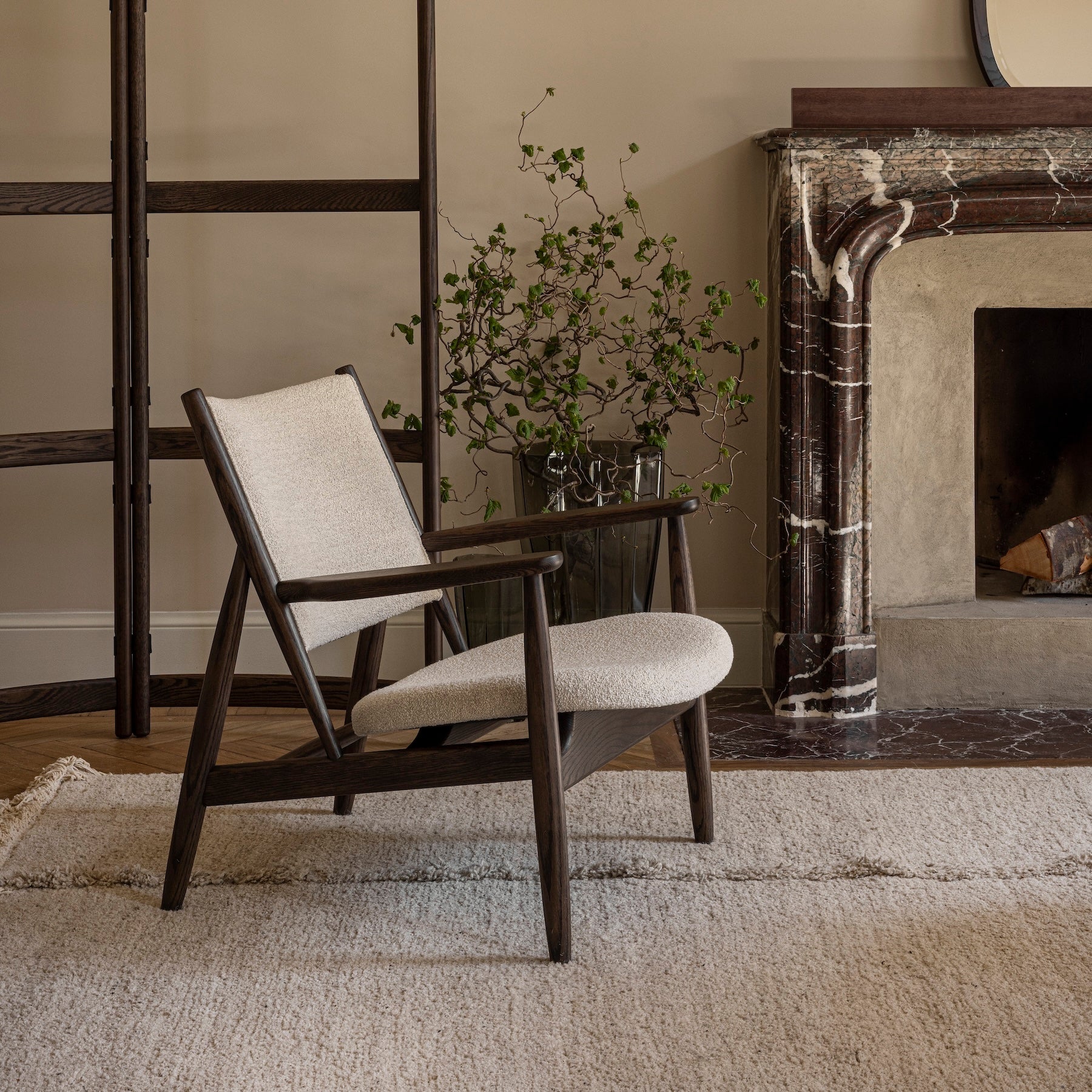 E-1027 White + White - Hand Knotted Rug