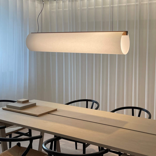 Pendant light in a meeting room, placed above the table