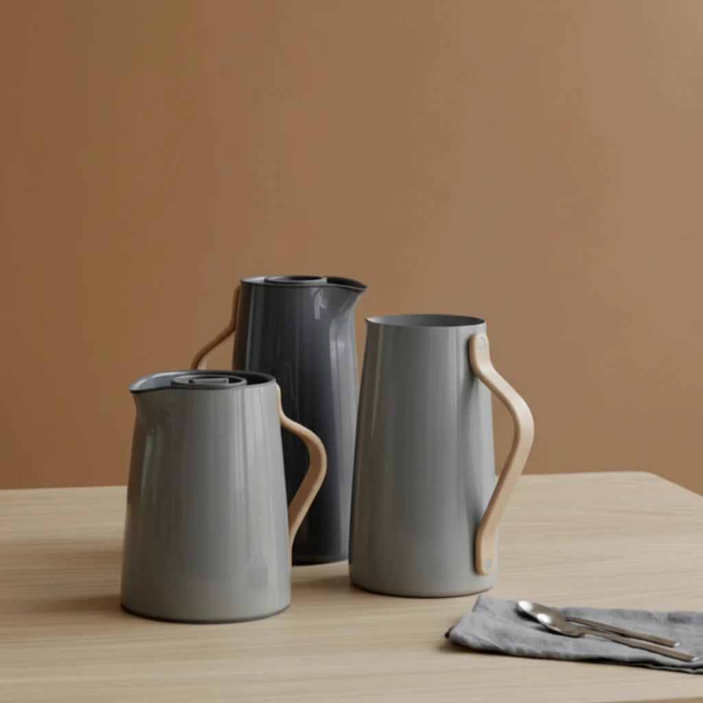 Emma vacuum jug, coffee 1.2L -  grey