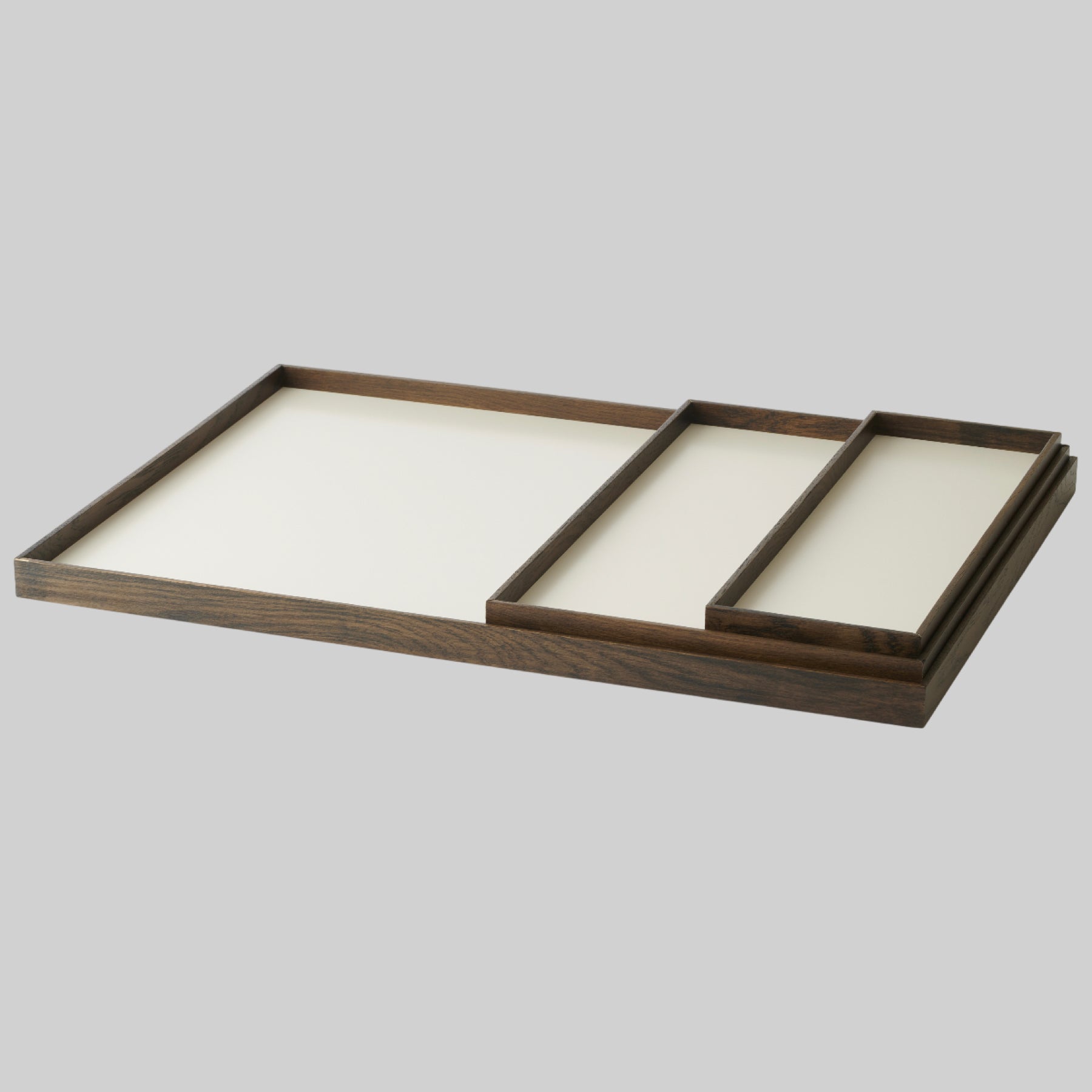 FRAME tray medium, smoked oak/beige