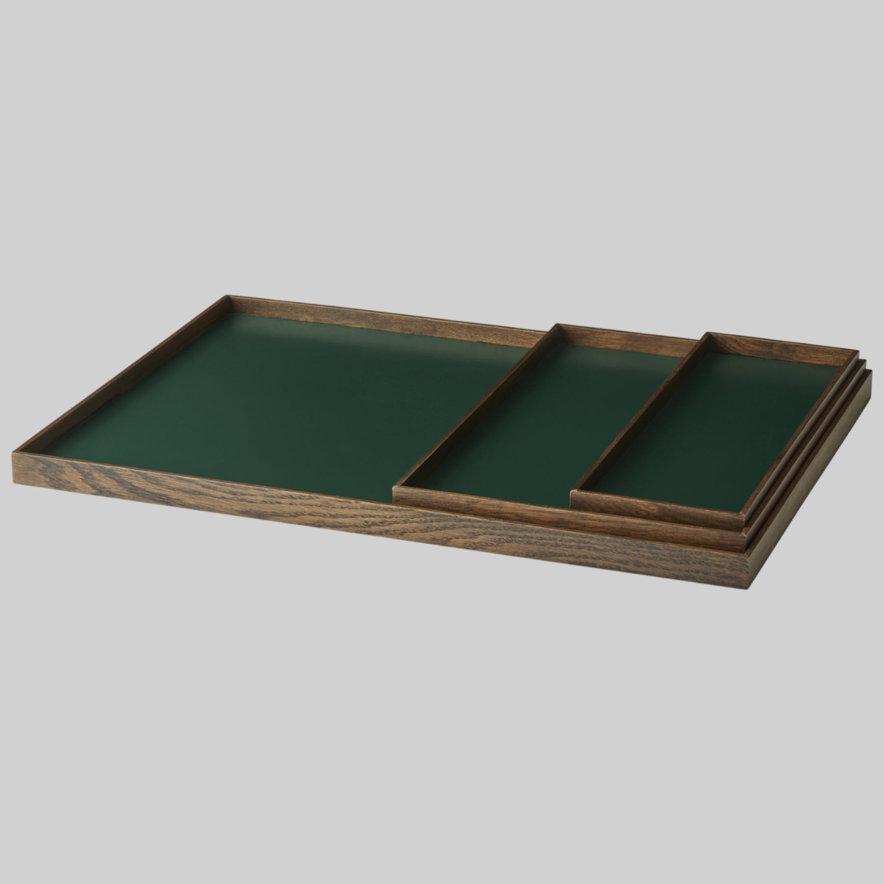 FRAME tray medium, smoked oak/green