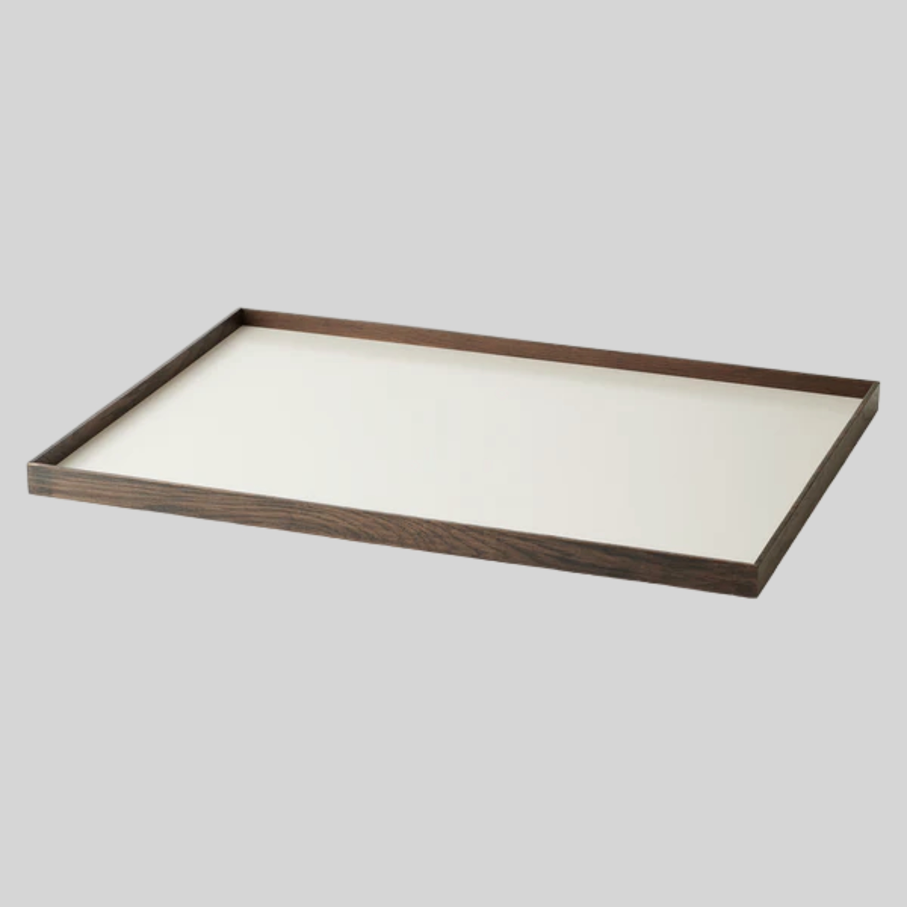 Frame tray large smoked oak/beige