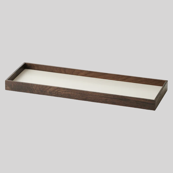 Frame tray small smoked oak/beige