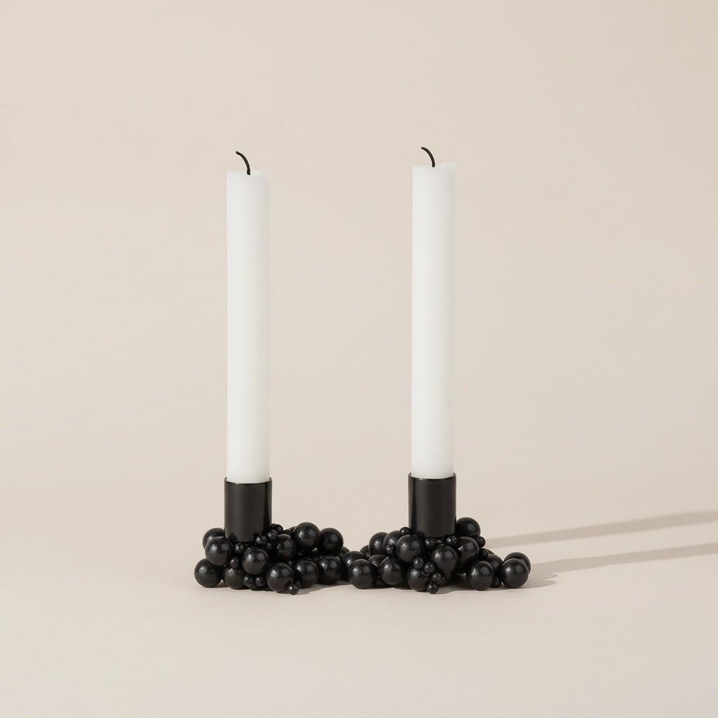 MOLEKYL candlelight set of 2, black