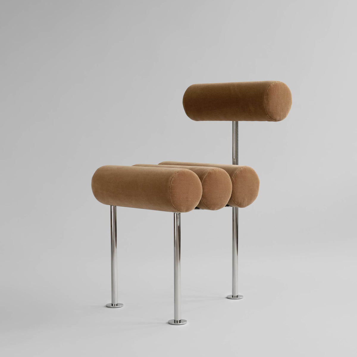 Hiro Dining Chair, Stainless Steel - Desert